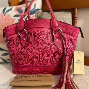 Rare! 💞 Patricia Nash ~ Burnished Tooled Collection ~ Zortia ~ Pink  💞  NWT!